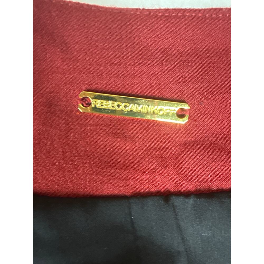 Rebecca minkoff Della wool blend / leather blazer red black small - Picture 8 of 14